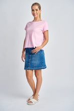 Short Crew Neck Tee - Pink