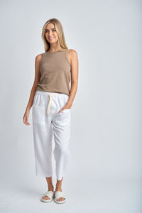 Linen Pant - White