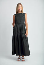 Back Slit Dress - Black