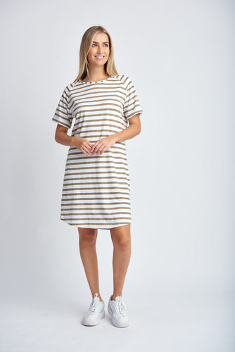 Tee Dress - Twig Stripe