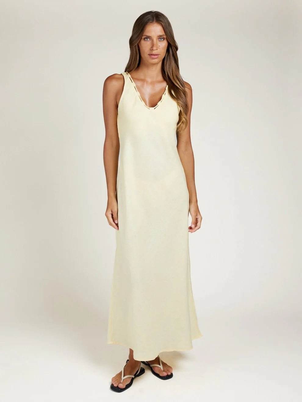 Cable Dress - Lemon