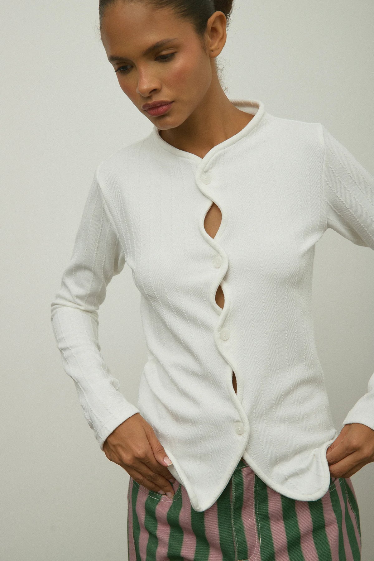 Helen Cardigan - Chalk