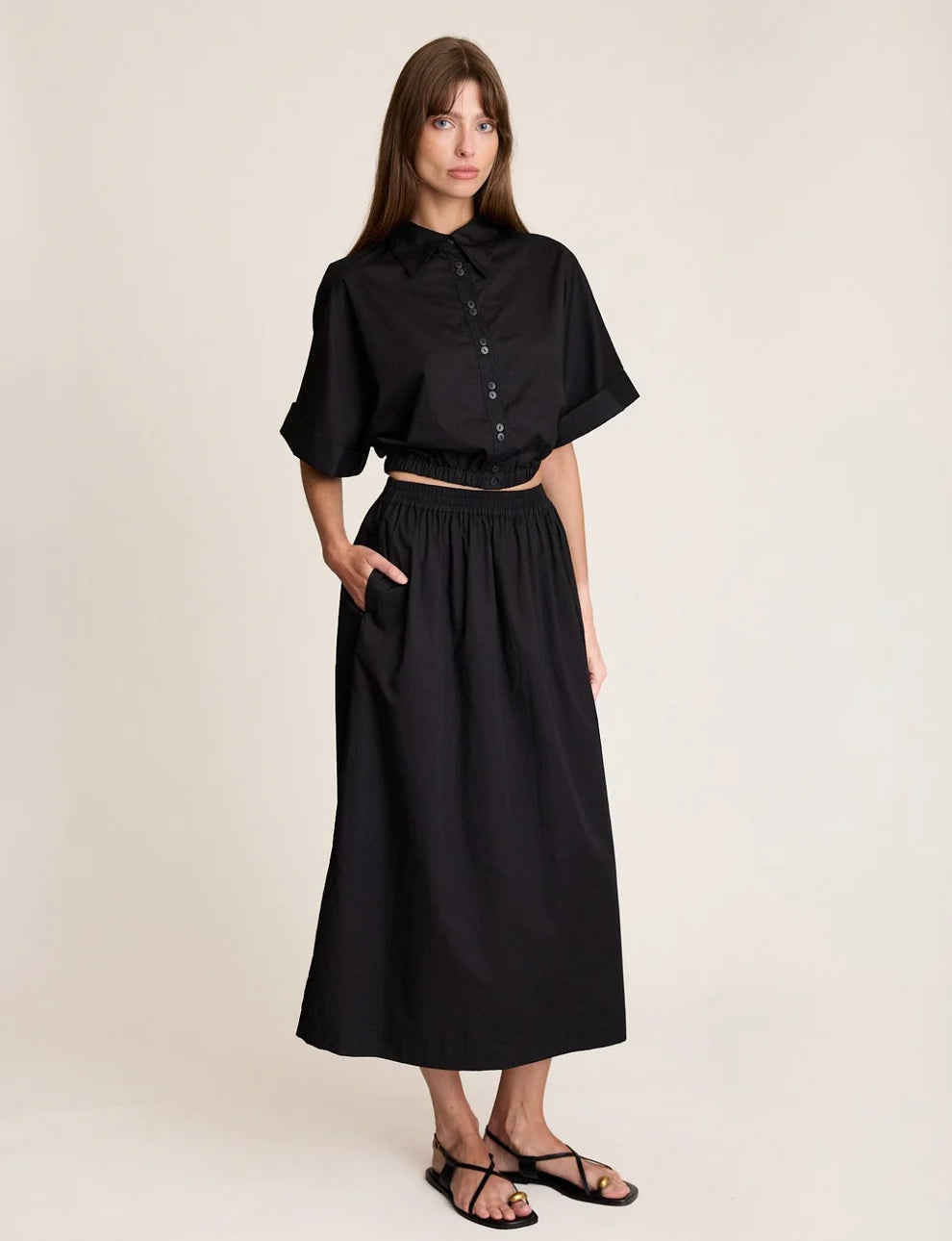 Gather Skirt - Black