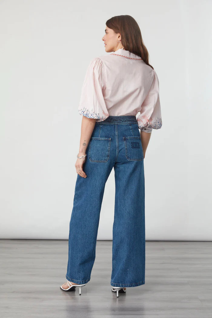 Zena Top - Indigo Coral