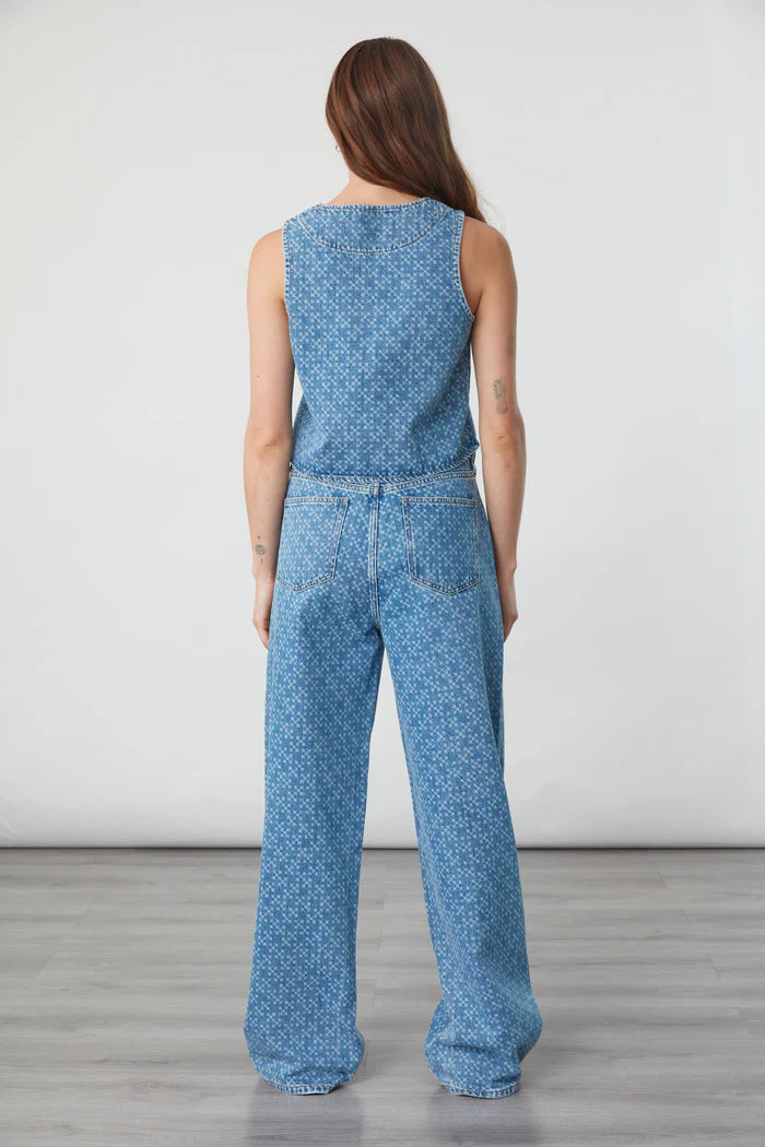 Kane Cropped Vest - Laser Malibu