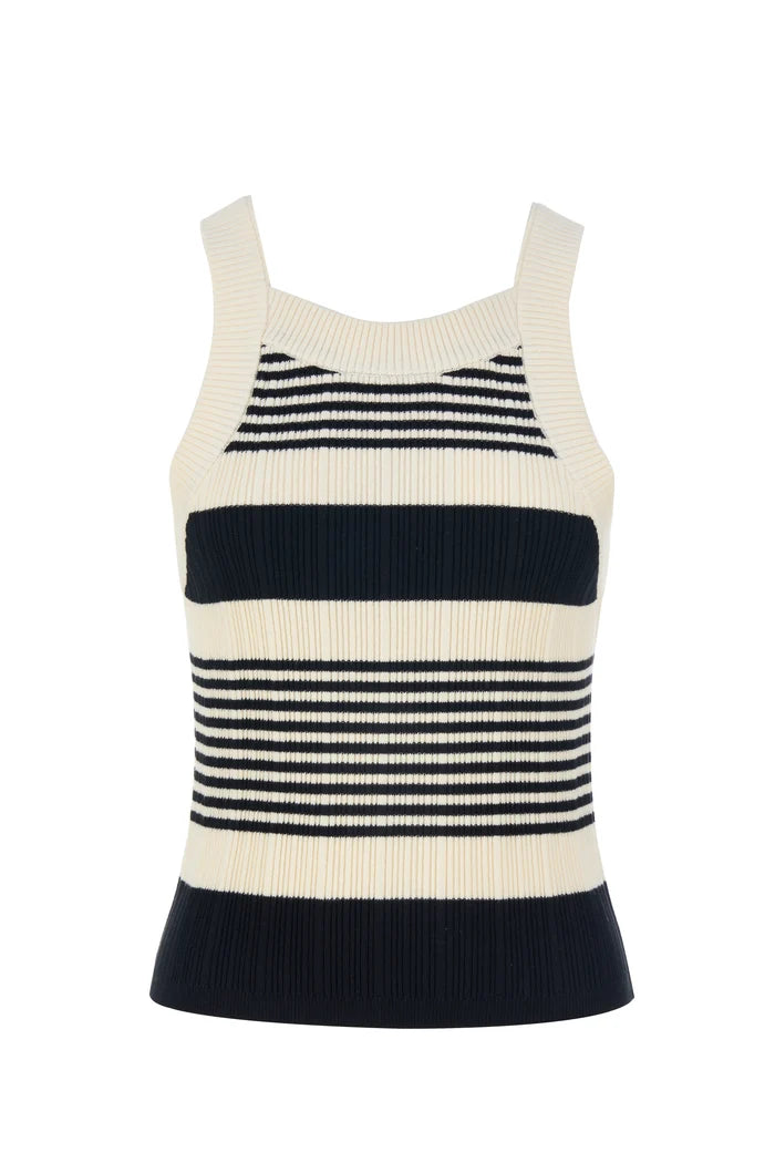 Luma Knit Tank - Noir Stripe