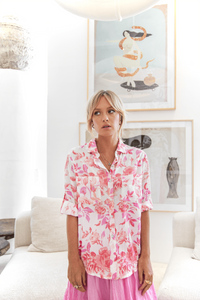 Hailey Shirt - Rose Print