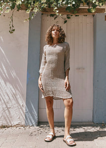 Positano Short Dress with Sleeve