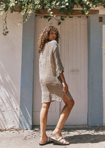 Positano Short Dress with Sleeve