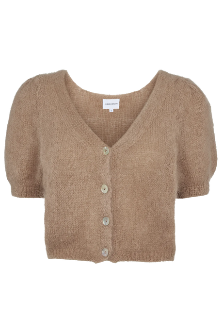 Harper Cropped Cardigan - Oat