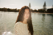 Crochet Tee Dress - White