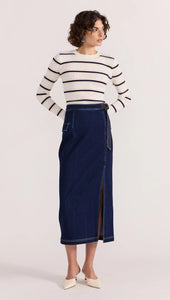 Lennox Denim Midi Skirt