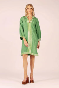 Allegra Linen Midi - Emerald