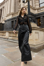 Sara Leather Maxi Skirt