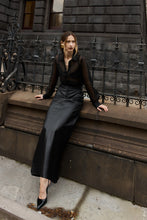 Sara Leather Maxi Skirt