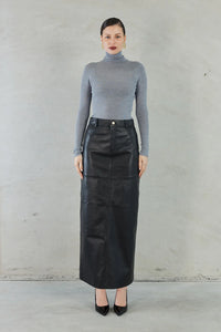 Sara Leather Maxi Skirt