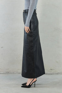 Sara Leather Maxi Skirt