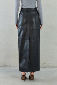 Sara Leather Maxi Skirt