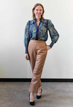 Renata Contrast Trim Shirt - Mariposa Zafiro