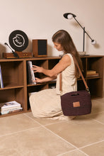 Leather Trim Raffia BB - Cocoa