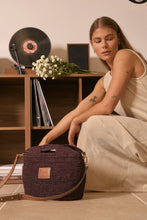 Leather Trim Raffia BB - Cocoa