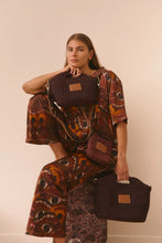 Leather Trim Raffia Mini - Cocoa
