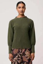 Roselle Merino Knit Top - Winter Moss