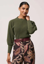 Roselle Merino Knit Top - Winter Moss