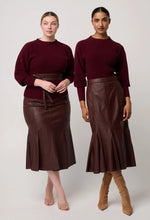 Roselle Merino Knit Top - Bordeaux