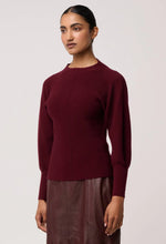 Roselle Merino Knit Top - Bordeaux