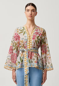 Emery Kaftan Tie Blouse