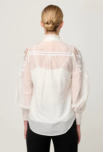 Sevilla Lace Detail Shirt - Blanca