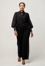 Sevilla Lace Detail Shirt - Onyx