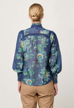 Renata Contrast Trim Shirt - Mariposa Zafiro