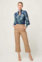 Renata Contrast Trim Shirt - Mariposa Zafiro