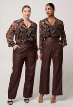 Freya Sheer Embellished Blouse - Dark Tropique