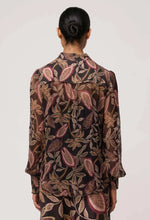 Freya Sheer Embellished Blouse - Dark Tropique