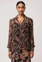 Freya Sheer Embellished Blouse - Dark Tropique