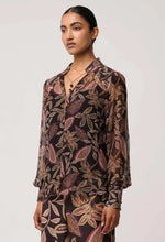 Freya Sheer Embellished Blouse - Dark Tropique