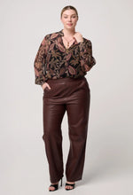 Freya Sheer Embellished Blouse - Dark Tropique