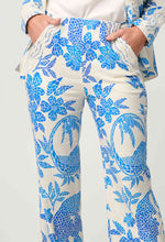 Leandro Contrast Lace Pant - Azure Mosaic