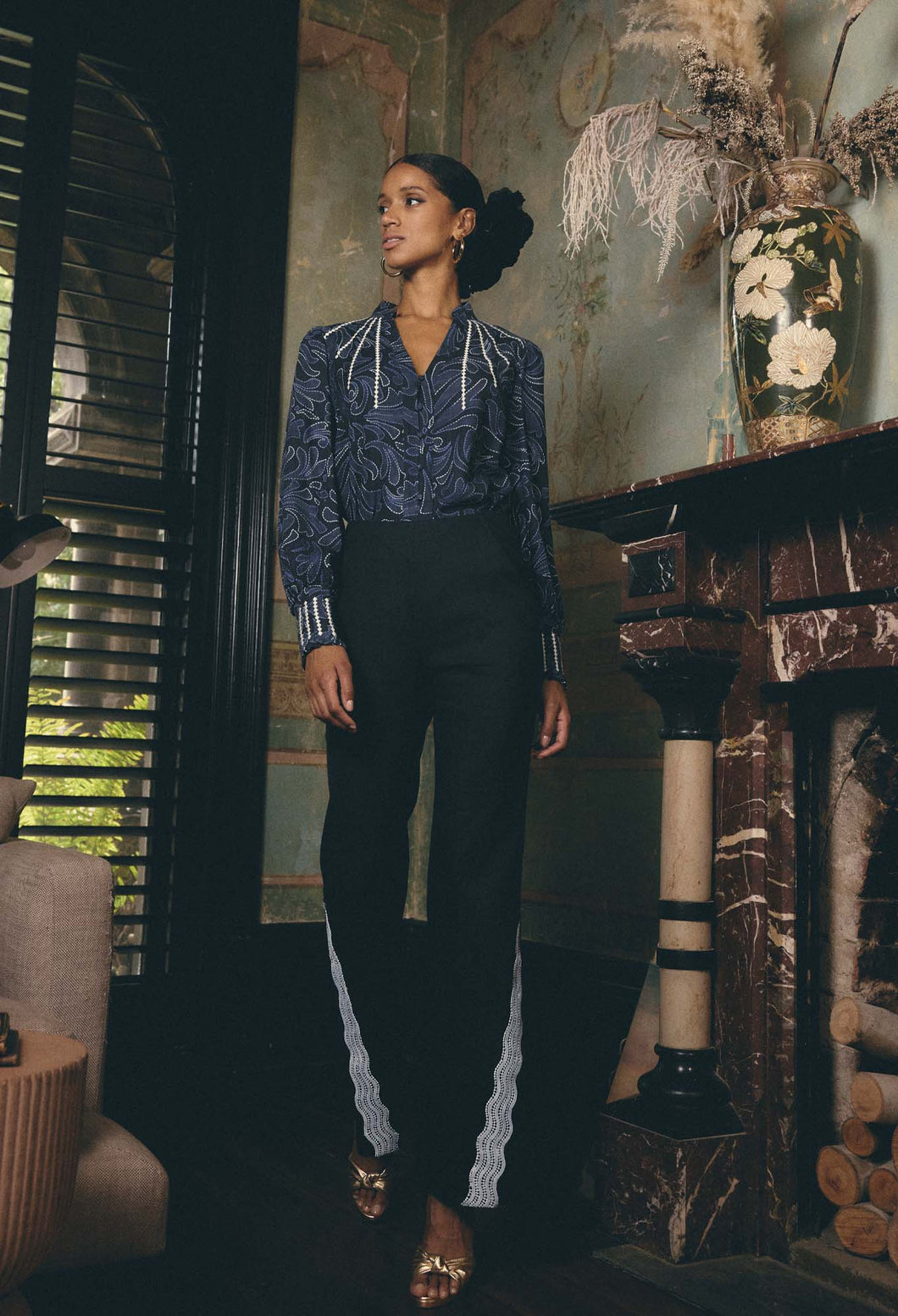 Leandro Contrast Trim Pant