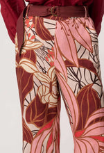 Adele Wide Leg Belted Pant - Cathedral Botanic