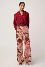 Adele Wide Leg Belted Pant - Cathedral Botanic