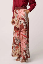 Adele Wide Leg Belted Pant - Cathedral Botanic