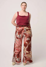 Adele Wide Leg Belted Pant - Cathedral Botanic