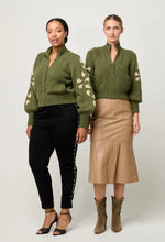 Carmela Knitted Bomber - Oliva
