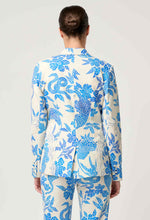 Leandro Contrast Lace Blazer - Azure Mosaic