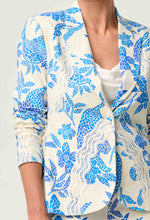 Leandro Contrast Lace Blazer - Azure Mosaic