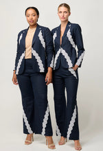 Leandro Lace Trim Blazer
